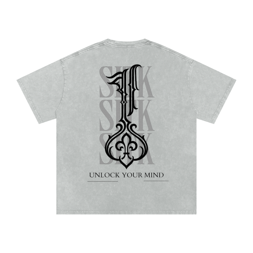 Snow Washed Oversized Cotton T-Shirt